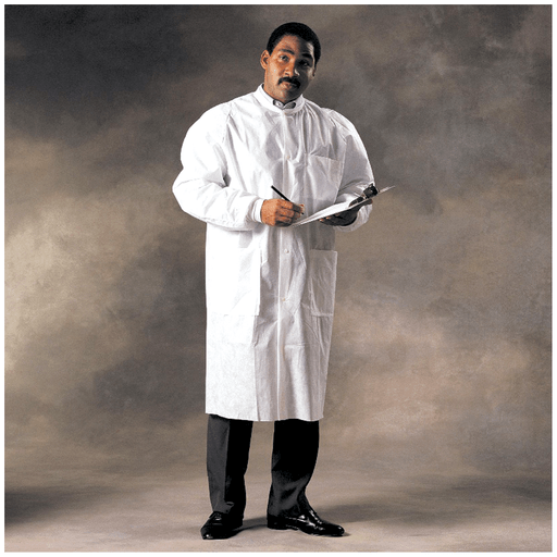 HALYARD BASIC LAB COAT - Lab Coat, White, Medium, 25/cs (US Only) | Quantity - 1x CS