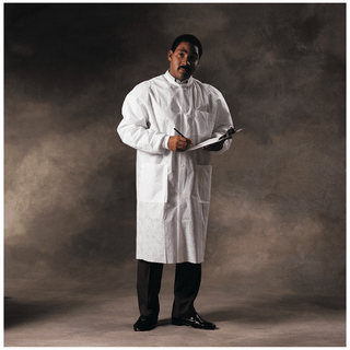 HALYARD BASIC PLUS LAB COAT - Lab Coat, White, Large, 25/cs (US Only) | Quantity - 1x CS