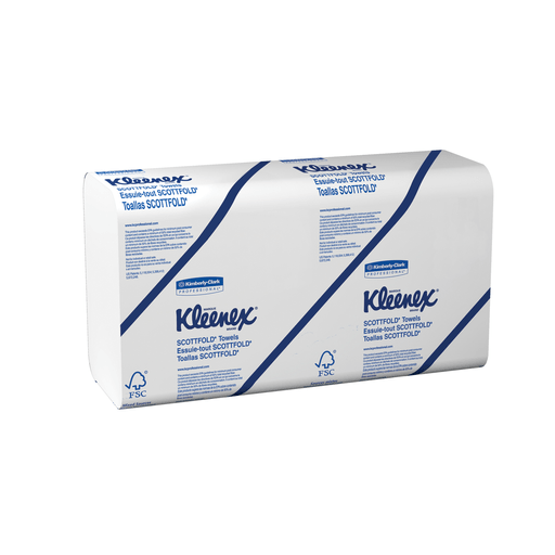 KIMBERLY-CLARK FOLDED TOWELS - Kleenex ScottFold Towels, 8.1" x 12.4", White, 120 sheets/pk, 25 pk/cs (24 cs/plt) (091452) (Products cannot be sold on Amazon.com or any other 3rd party site) (US Only) | Quantity - 1x CS