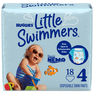 KIMBERLY-CLARK LITTLE SWIMMERS DIAPERSSwim Diaper, Size 4 (24-34 lbs), Disposable, 18/pk, 4 pk/cs | Quantity - 1x CS
