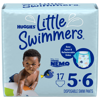 KIMBERLY-CLARK LITTLE SWIMMERS DIAPERS - Swim Diaper, Size 5-6 (32+ lbs), Disposable, 17/pk, 6 pk/cs  | Quantity - 1x CS
