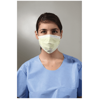 HALYARD KC100 SURGICAL & PROCEDURE MASKS - KC100 Procedure Mask, ASTM Level 1, Earloops, Yellow, 50/bx, 10 bx/cs (US Only) | Quantity - 1x CS