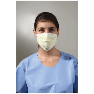 HALYARD KC100 SURGICAL & PROCEDURE MASKS - KC100 Procedure Mask, ASTM Level 1, Earloops, Yellow, 50/bx, 10 bx/cs (US Only) | Quantity - 1x CS