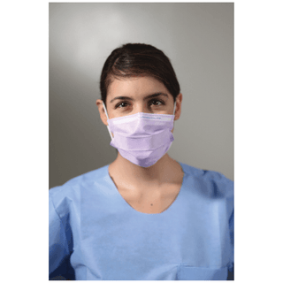 HALYARD KC100 SURGICAL & PROCEDURE MASKS - KC100 Procedure Mask, ASTM Level 1, Earloops, Lavender, 50/bx, 10 bx/cs  | Quantity - 1x CS