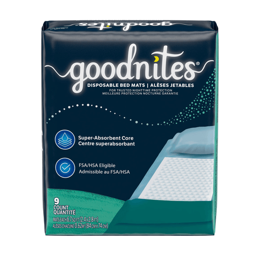 KIMBERLY-CLARK GOODNITES BED MATS - Bed Mats, 9/pk, 4 pk/cs | Quantity - 1x CS