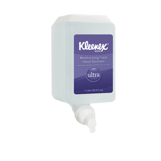 KIMBERLY-CLARK KLEENEX ULTRA MOISTURIZING FOAM HAND SANITIZERHand Sanitizer, Foam, 1 Liter, 6/cs (Item is considered HAZMAT and cannot ship via Air or to AK, GU, HI, MP, PR, VI) | Quantity - 1x CS