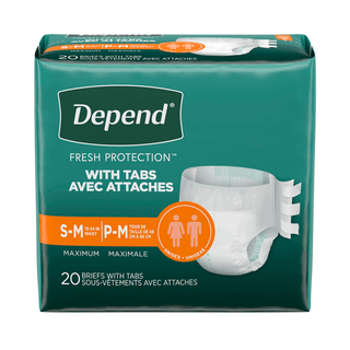 KIMBERLY-CLARK DEPEND OVERNITE BRIEFS - Overnite Briefs, Maximum Absorbency, Small/ Medium, 20/pkg, 3 pkg/cs (35 cs/plt)  | Quantity - 1x CS