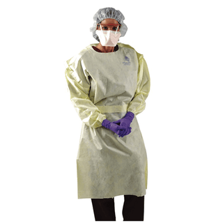 HALYARD KC200 ISOLATION GOWNS - Gown, Isolation, Yellow, Universal, 100/cs (US Only) | Quantity - 1x CS