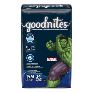 KIMBERLY-CLARK GOODNITES UNDERPANTS - Youth Pants, Boy, Small/ Medium, Jumbo, 14/pk, 4 pk/cs   | Quantity - 1x CS