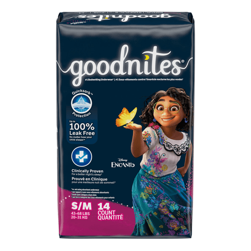 KIMBERLY-CLARK GOODNITES UNDERPANTS - Youth Pants, Girl, Small/ Medium, Jumbo, 14/pk, 4 pk/cs | Quantity - 1x CS