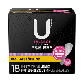 KIMBERLY-CLARK FEMININE CARE PRODUCTS - U by Kotex Barely There Liners, Thin, 18/pk, 24 pk/cs  (To Be DISCONTINUED) | Quantity - 1x CS