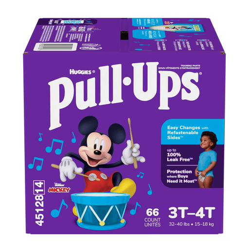 KIMBERLY-CLARK PULL-UPS LEARNING DESIGN TRAINING PANTSTraining Pants, 3T-4T, Boys Giga Pack, 66/pk, 1 pk/cs | Quantity - 1x CS