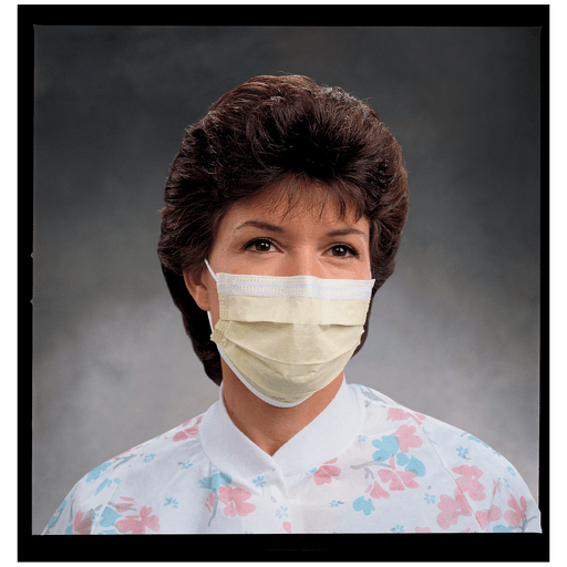 HALYARD STANDARD FACE MASKS - Procedure Mask, Yellow, 50/pkg, 10 pkg/cs (US Only) | Quantity - 1x CS