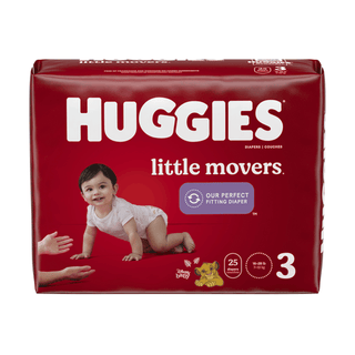 KIMBERLY-CLARK HUGGIES LITTLE MOVERS DIAPERS - Little Movers, Size 3, Jumbo Pack, 25/pk, 4 pk/cs | Quantity - 1x CS