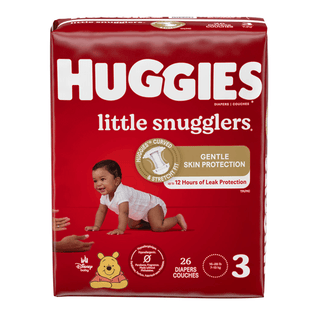 KIMBERLY-CLARK HUGGIES LITTLE SNUGGLERS DIAPERS - Little Snugglers, Size 3, Jumbo Pack, 26/pk, 4 pk/cs | Quantity - 1x CS