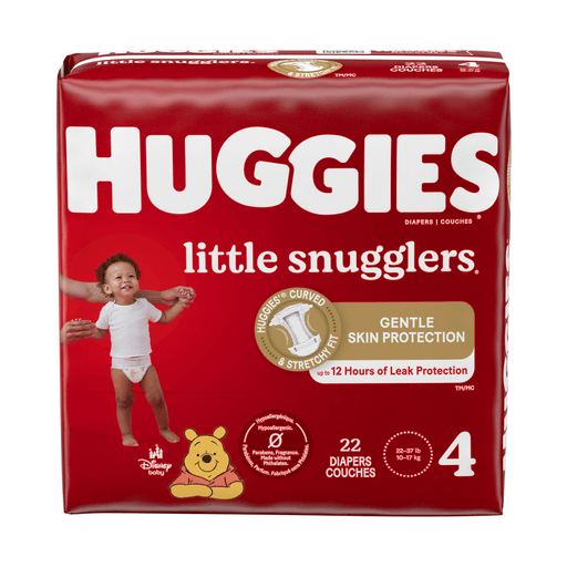 KIMBERLY-CLARK HUGGIES LITTLE SNUGGLERS DIAPERS - Little Snugglers, Size 4, Jumbo Pack, 22/pk, 4 pk/cs | Quantity - 1x CS