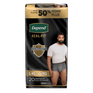 KIMBERLY-CLARK DEPEND PREMIUM UNDERWEAR - Real Fit Briefs, Maximum Absorption, Men, Large/ X-Large, 20/pk, 2 pk/cs  | Quantity - 1x CS