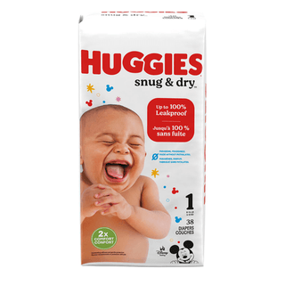 KIMBERLY-CLARK HUGGIES SNUG & DRY DIAPERS - Diaper, Size 1, Jumbo Pack, 38/pk, 4 pk/cs (To Be DISCONTINUED) | Quantity - 1x CS