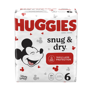 KIMBERLY-CLARK HUGGIES SNUG & DRY DIAPERS - Diaper, Size 6, Jumbo Pack, 19/pk, 4 pk/cs | Quantity - 1x CS