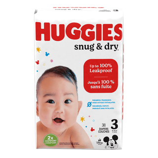 KIMBERLY-CLARK HUGGIES SNUG & DRY DIAPERS - Diaper, Size 3, Jumbo Pack, 31/pk, 4 pk/cs (To Be DISCONTINUED) | Quantity - 1x CS