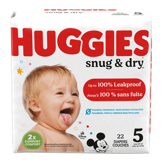 KIMBERLY-CLARK HUGGIES SNUG & DRY DIAPERS - Diaper, Size 5, Jumbo Pack, 22/pk, 4 pk/cs (To Be DISCONTINUED) | Quantity - 1x CS
