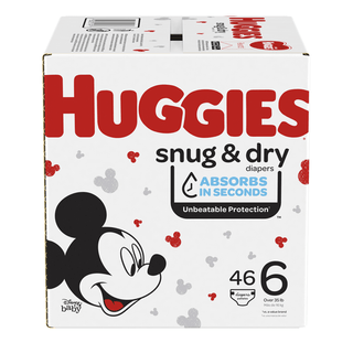 KIMBERLY-CLARK HUGGIES SNUG & DRY DIAPERS - Diaper, Size 6, Jumbo Pack, 19/pk, 4 pk/cs | Quantity - 1x CS