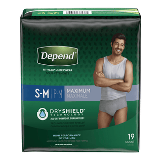 KIMBERLY-CLARK DEPEND FITTED BRIEFS MAX PROTECTION - Underwear, Small/ Medium, Male, 19/pk, 4 pk/cs | Quantity - 1x CS