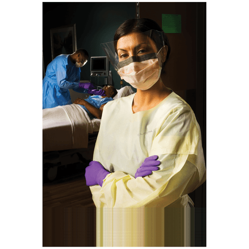 HALYARD KC100 ISOLATION GOWNS - Isolation Gown, Yellow, X-Large, 100/cs  | Quantity - 1x CS