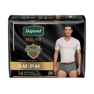 KIMBERLY-CLARK DEPEND PREMIUM UNDERWEARReal Fit Underwear, Male, Adult, Small/Medium, Disposable, Heavy Absorbency, 14/pk, 2pk/cs | Quantity - 1x CS