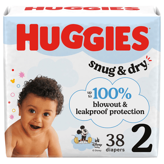 KIMBERLY-CLARK HUGGIES SNUG & DRY DIAPERSDiaper, Huggies Snug & Dry, Size 2, Jumbo Pack, 38/pk, 4 pk/cs | Quantity - 1x CS