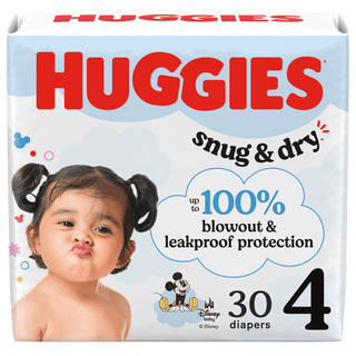 KIMBERLY-CLARK HUGGIES SNUG & DRY DIAPERSDiaper, Huggies Snug & Dry, Size 4, Jumbo Pack, 30/pk, 4 pk/cs | Quantity - 1x CS