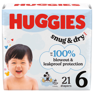 KIMBERLY-CLARK HUGGIES SNUG & DRY DIAPERSDiaper, Huggies Snug & Dry, Size 6, Jumbo Pack, 21/pk, 4 pk/cs | Quantity - 1x CS