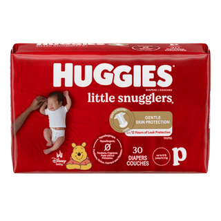 KIMBERLY-CLARK HUGGIES LITTLE SNUGGLERS DIAPERS - Preemies Diapers, up to 6 lbs, 30/pk, 6 pk/cs | Quantity - 1x CS