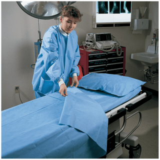 HALYARD BED SHEETS - Half Sheet, Blue, 40" x 72", 80/cs  (To Be DISCONTINUED) | Quantity - 1x CS