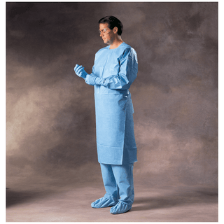 HALYARD IMPERVIOUS OPEN BACK GOWN - Impervious Gown, Knit Cuffs, Blue, Open Back, Large, 60/cs (US Only) | Quantity - 1x CS