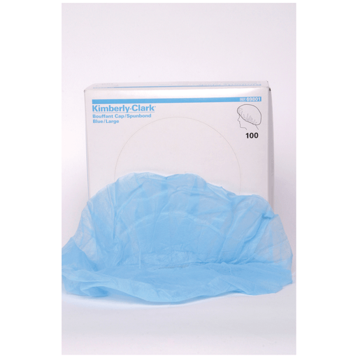 HALYARD BOUFFANT CAP - Bouffant Cap Spunbound, Blue, Large (24"), 100/ctn, 5 ctn/cs (US Only) | Quantity - 1x CS