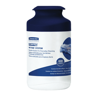 KIMBERLY-CLARK WETTASK REFILLABLE WIPING SYSTEM - Small Canister Including Dispenser & 12 Wiper Rolls, 35 wipers/rl, 12 rl/cs (Products cannot be sold on Amazon.com or any other 3rd party site) (US Only) | Quantity - 1x CS