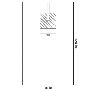 HALYARD EENT SPLIT DRAPE - EENT Split Drape, Sterile, 3" x 23" Split, Control Fabric Reinforcement, Tube Holders, 76" x 124", 18/cs (US Only) | Quantity - 1x CS