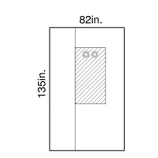 HALYARD DRAPES - Femoral Angiography Drape, Window, X-Long, Sterile, 14/cs (US Only) | Quantity - 1x CS