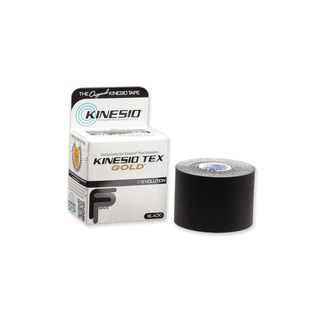 KINESIO TEX GOLD FP TAPE - Gold FP Tape, 2" x 5 yds, Black, 6 rl/bx (Products cannot be sold on Amazon.com or any other 3rd party platform) (090309) (Item is Short-Dated & Non-Returnable) | Quantity - 1x BX
