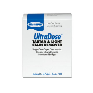 L&R ULTRADOSE TARTAR & LIGHT STAIN REMOVER POWDER - UltraDose Tartar & Light Stain Remover Powder, 1 oz Packet, 24/bx, 6 bx/cs | Quantity - 1x CS