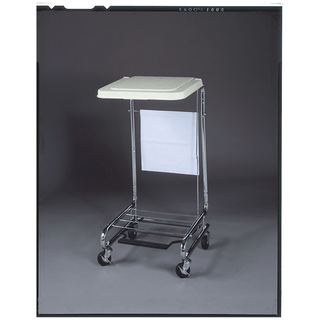 MEDEGEN PREMIER HAMPER STAND - Silver Hamper Stand, 19" x 21" x 36", Step-On Foot Pedal, Soiled Linen (28 ea/plt) | Quantity - 1x EA