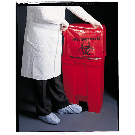 MEDEGEN SURE-SEAL INFECTIOUS WASTE BAGS - Infectious Waste Bag, 24" x 24", 1.2 mil, 500/cs | Quantity - 1x CS