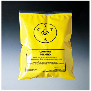 MEDEGEN CHEMOTHERAPY WASTE HANDLING BAGSTransport Bag CYTA, 12" x 15", Black on Yellow, Zip Closure, 100/cs | Quantity - 1x CS