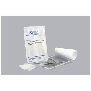 MEDICAL ACTION SUTURE REMOVAL KITS - Suture Removal Kit Tray Includes: (1) SS Iris, (1) Metal Insert Forceps, (1) Alcohol Prep Pad, (1) 2" x 2" Gauze, Sterile, 50 Kit/cs | Quantity - 1x CS