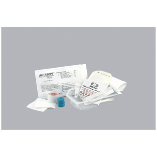 MEDICAL ACTION IV STARTER KIT - IV Kit Includes: (1) Halyard Transparent Dressing, (2) 2" x 2" 4-Ply NW Gauze, (1) Chloraprep Sepp, (1) Transport Tape Roll 24", (1) Tourniquet, (1) Change Label, 100kt/cs | Quantity - 1x CS