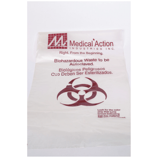 MEDEGEN SAF-T-SURE AUTOCLAVABLE DECONTAMINATION BAGSBag, Clear, 24" x 36", External Indicator, Maximum Autoclave Temp. 280F, 100/cs | Quantity - 1x CS