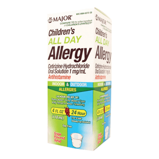 MAJOR ALLERGY LIQUID - All Day Allergy, 24 Hour, 118mL, Compare to Zyrtec, 36/cs, NDC# 00904-6765-20 (US Only) | Quantity - 1x CS