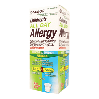 MAJOR ALLERGY LIQUID - All Day Allergy, 24 Hour, 118mL, Compare to Zyrtec, 36/cs, NDC# 00904-6765-20  | Quantity - 1x CS