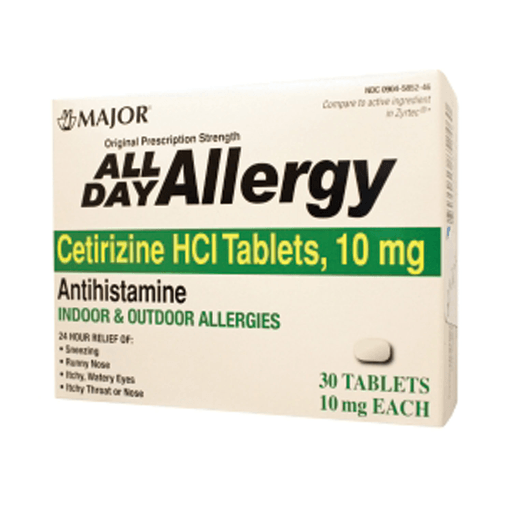 MAJOR ALLERGY TABLETS - All Day Allergy, 24 Hour, 100s, 144/cs, NDC# 00904-6717-60  | Quantity - 1x CS